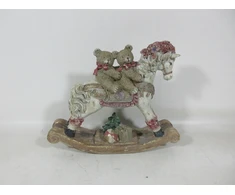 Mondex Since 1986 SANTA LILA Figura koń na biegunach 25,5x7x21cm