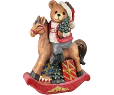 Mondex Since 1986 SANTA LILA Figura Meškiukas na koniku LED 37,5x19x52,5cm