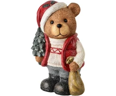 Mondex Since 1986 SANTA LILA Figura Meškiukas LED 25x19x39cm