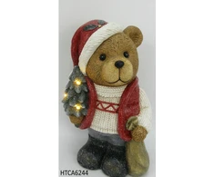Mondex Since 1986 SANTA LILA Figura Meškiukas LED 25x19x39cm
