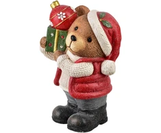 Mondex Since 1986 SANTA LILA Figura Meškiukas LED 23,5x19x40cm
