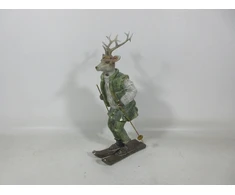 Mondex Since 1986 SANTA LILA Figura łoś narciarz 16x11x32,5cm