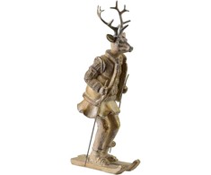 Mondex Since 1986 SANTA LILA Figura Łoś na nartach 16x11x32,5 cm