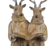 Mondex Since 1986 SANTA LILA Figura łosie rodzina 15x11x42cm