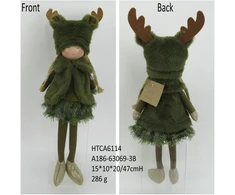 Mondex Since 1986 SANTA LILA Figura pluszowa Dziewczyna 15x10x25/47cm siedząca