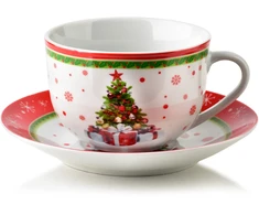 Mondex Since 1986 SANTA LILA Filiżanka ze spodkiem 200ml 9x14x7cm obejma