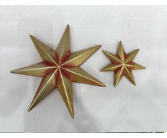 Mondex Since 1986 SANTA LILA 3 žvaigždžių pakabukų rinkinys 20.5x20.5x4cm 15x15x3cm 10.5x10.5x2.5cm