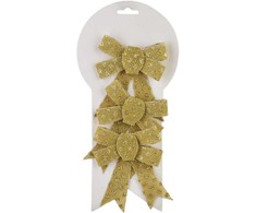 Mondex SANTA LILA 3 kaspinų rinkinys 9,5x12 cm auksinės spalvos