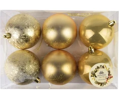 Mondex Since 1986 SANTA LILA Komplet 6 bombek 8cm