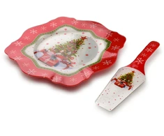 Mondex Since 1986 SANTA LILA Talerz su łopatką do ciasta 30,5x30,5x2,3cm