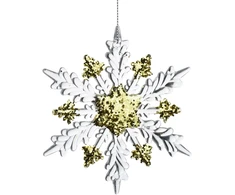 Mondex Since 1986 SANTA LILA Zawieszka Śnieżynka 11cm