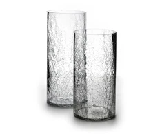 Mondex Since 1986 SERENITE Wazon cylinder 15x15x35cm popękane szkło