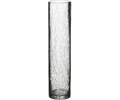 Mondex Since 1986 SERENITE Wazon cylinder 7x7x30cm popękane szkło