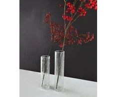 Mondex Since 1986 SERENITE Wazon cylinder 7x7x25cm popękane szkło