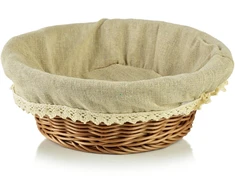 Mondex Since 1986 SINO Koszyk 20x20x7cm su polirattanu materiał koronka