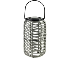 Mondex Since 1986 SOKKE Pilkas Lampion solarny 15x15x25/36cm