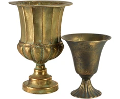 Mondex Since 1986 VIOLA Dekoratyvinė metalinė vaza 26,5x26,5x37 cm