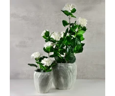 Mondex Since 1986 VIRIDIS Dirbtinė hortenzija balta 14x13x92cm vazone