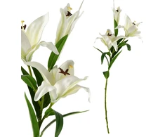 Mondex Since 1986 VIRIDIS Kwiat sztuczny LILIA 90cm balta