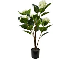 Mondex Since 1986 VIRIDIS Kwiat sztuczny Hortensja 80cm wdoniczce 5 kwiatków