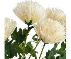 Mondex Since 1986 VIRIDIS dirbtinių gėlių puokštė iš 7 chrizantemų, 57 cm, AW25