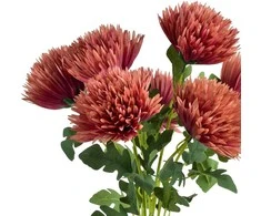 Mondex Since 1986 VIRIDIS dirbtinių gėlių puokštė iš 7 chrizantemų, 57 cm, AW25