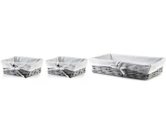 Mondex Since 1986 WILL 3 pintų krepšelių rinkinys 39x25x9/19x16x8/19x16x8 cm