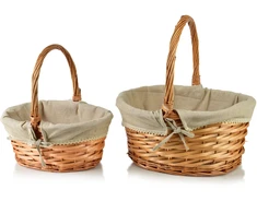 Mondex Since 1986 WILL Komplet 2 koszy materiał koronka 42x35x21/48 34x25x15/38cm