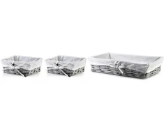 Mondex Since 1986 WILL 3 pintų krepšelių rinkinys 39x25x9/19x16x8/19x16x8 cm