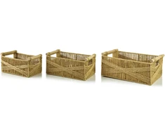 Mondex Since 1986 WILL Komplet 3 koszy prostokątnych su uchwytami 36x25x14/31x20x13/26x15x12cm