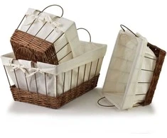 Mondex Since 1986 WILL 3 stačiakampių krepšelių rinkinys XL 40x30x20 cm, I 35x25x18 cm, M 30x20x16 cm