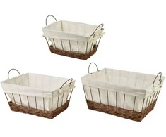 Mondex Since 1986 WILL 3 stačiakampių krepšelių rinkinys XL 40x30x20 cm, I 35x25x18 cm, M 30x20x16 cm
