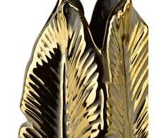 Mondex Since 1986 YARINE GOLD Wazon 13x31cm Liść
