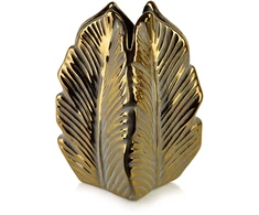 Mondex Since 1986 YARINE GOLD Wazon 8x23cm Liść