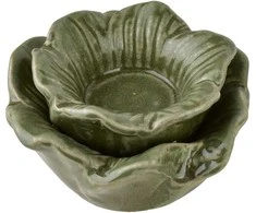 Mondex Since 1986 YARINE žvakidė, gėlė, 11x11x6cm, žalia