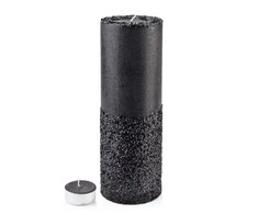 Mondex žvakių žibinto cilindras 120X360 DIAMOND JUODA JUODA