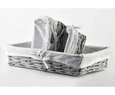 „Affek Design WILL“ 3 krepšelių rinkinys XL: 39x25x9 cm / 2M: 19x16x8 cm