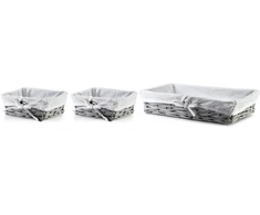 „Affek Design WILL“ 3 krepšelių rinkinys XL: 39x25x9 cm / 2M: 19x16x8 cm