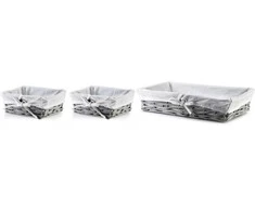 „Affek Design WILL“ 3 krepšelių rinkinys XL: 39x25x9 cm / 2M: 19x16x8 cm