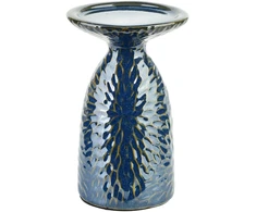 Mondex Since 1986R Namų stiliaus kolekcija YARINE Mėlynas žvakidė 10,5x8,5x16,5 cm