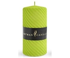 Mondex Candle CAROLINE MAT didelis cilindras 7x7x17,5cm parafinas šviesiai žalia
