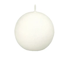 Mondex Świeca CLASSIC CANDLES Kula 8cm balta