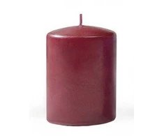 Mondex KLASIKINĖS ŽVAKĖS Žvakė, mažo cilindro formos, 7x10 cm, bordo spalvos parafinas