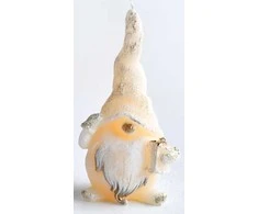 Mondex GNOM figūrėlė žvakė 8x15cm parafino kreminė