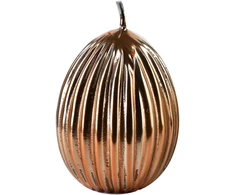 Mondex Candle GORRUOTAS KIAUŠINIS didelis 7,5x10cm rožinis auksinis