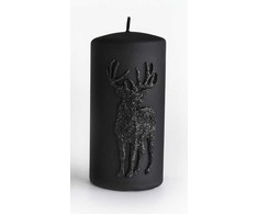 Mondex DEER ALP didelio cilindro parafino žvakė 7xh18cm JUODA