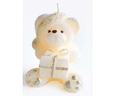 Mondex TEDDY žvakės figūrėlė 8x15cm parafino kreminė