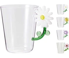 Mondex Szklanka su uchem ze szkła borokrzemowego 410 ml 4 wzory do wyboru