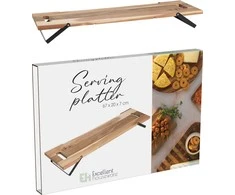 Excellent Houseware Medinis serviravimo padėklas su kojomis 67,5x19,5x7,5 cm