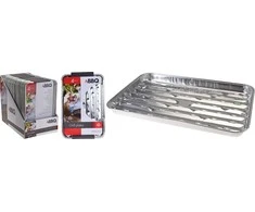 Bbq Line Aliumininės grilio padėklos 34x23cm, 4 vnt